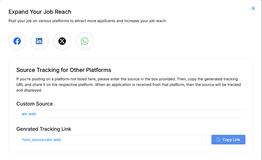 Copy Job Link