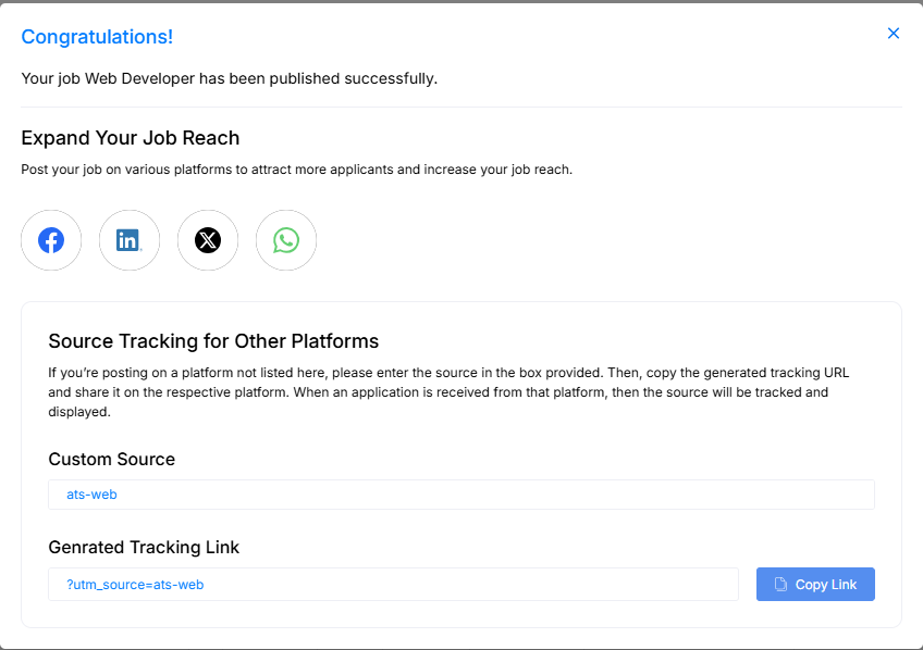 Job Published