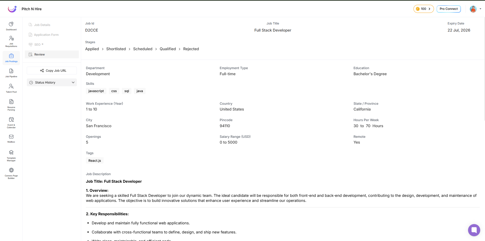 Job Review