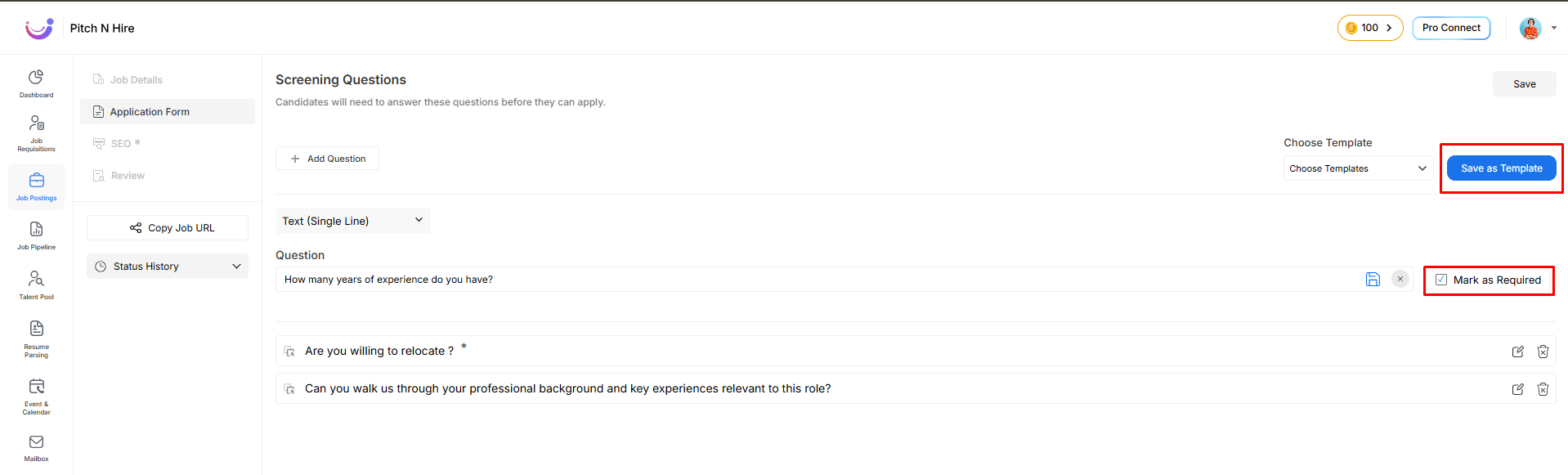Mark Required Questions