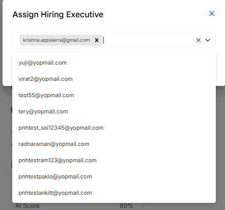 Assign Hiring Executive