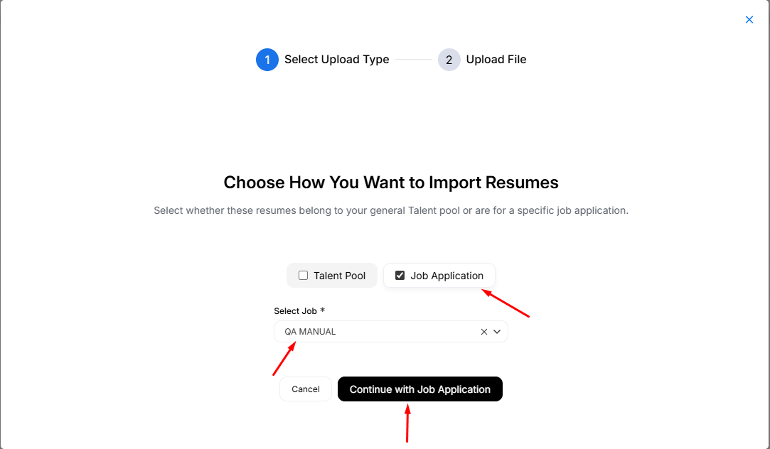 Resume Upload - Job Application