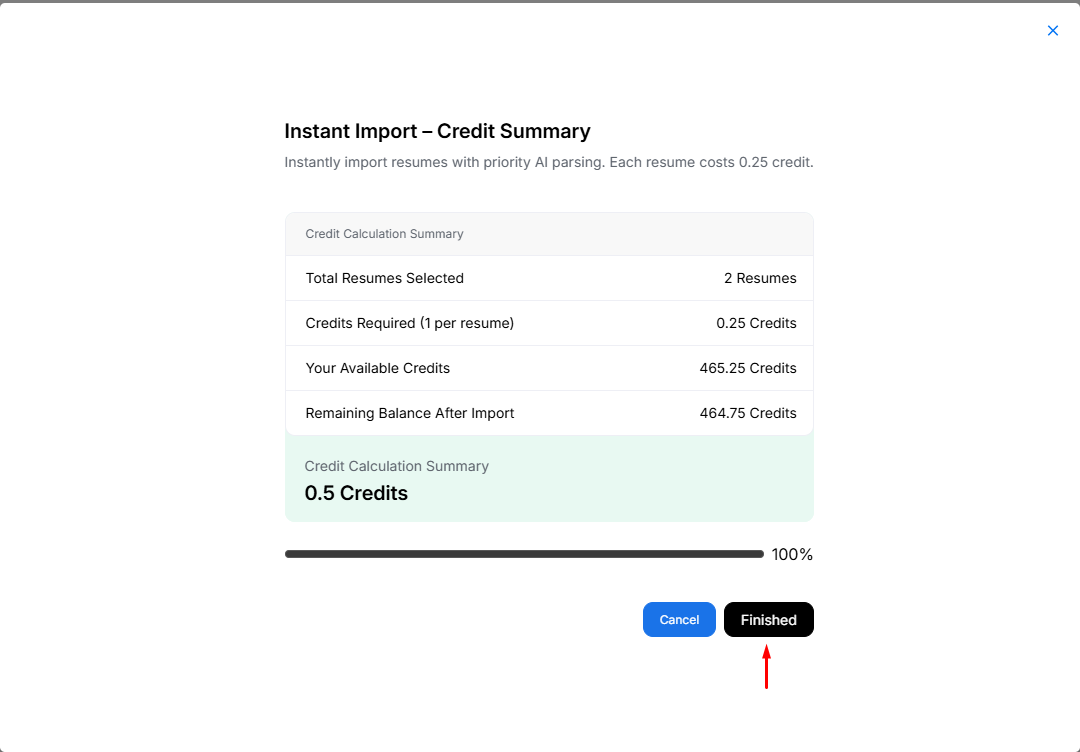 Upload Success UI