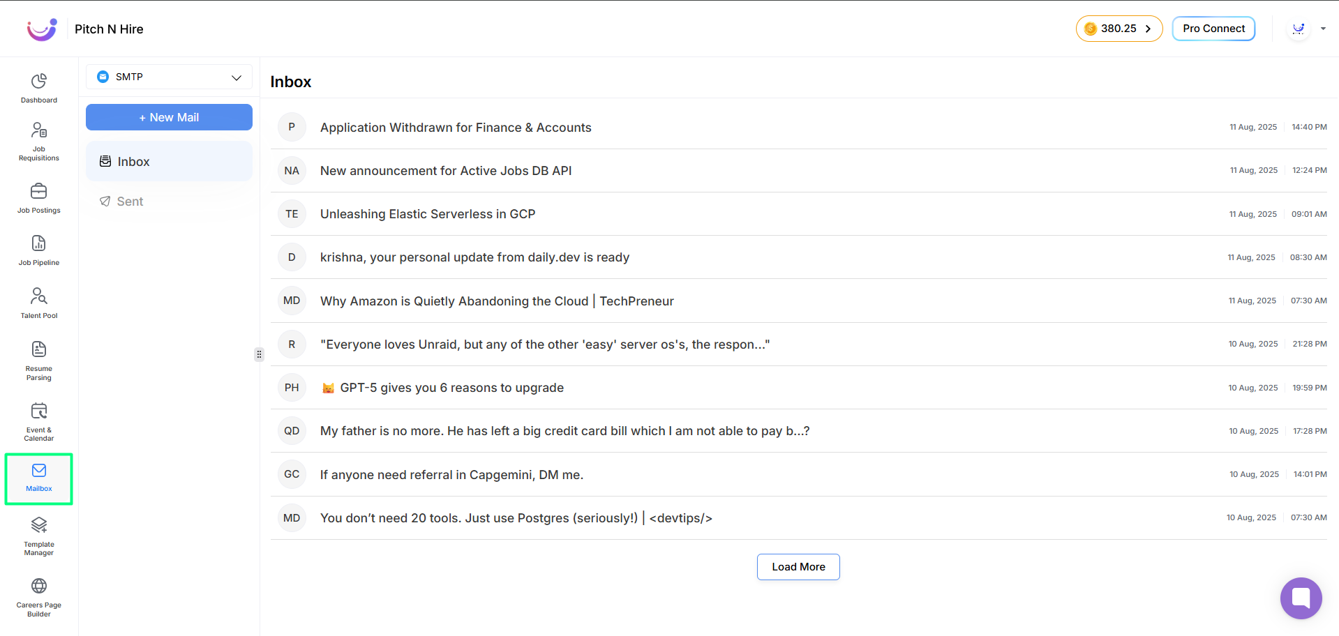 Mailbox Module UI